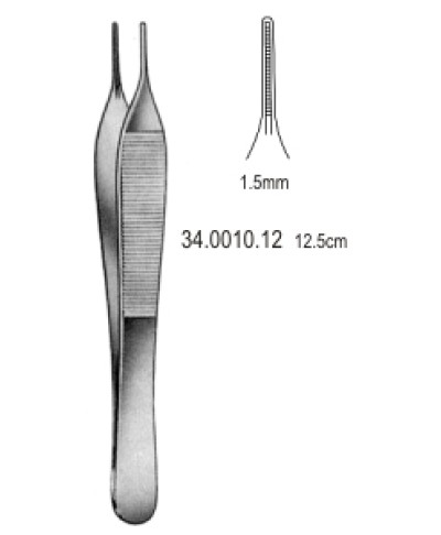 DeBakey Adson Atraumatic Fcps 1.5mm, 12.5cm