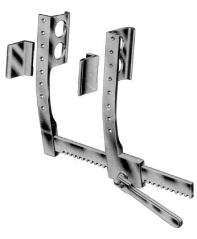 Nissen Rib Spreader 45x75, 40x53mm 25cm, w/2 pairs of blades