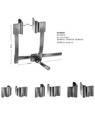 Debakey Rib Spreader 150x180x220mm complete