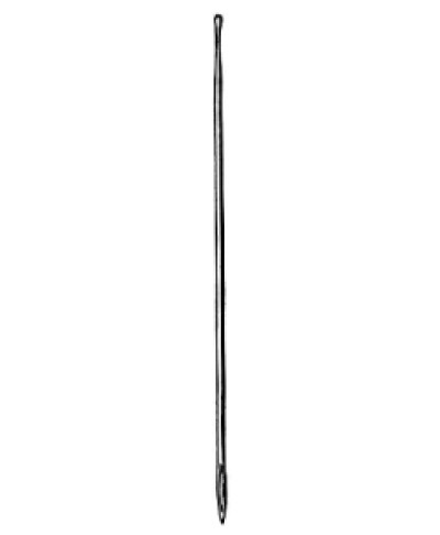 Probe Buttoned w/eye flat end 2mm, 14cm