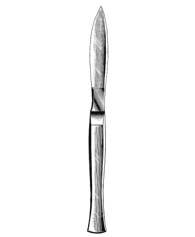 Virchow Brain Knife hollow handle 26cm, Blade size 160mm