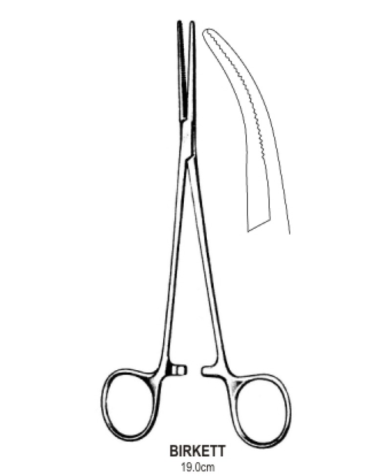 Birkett Tonsil Artery Fcps cvd to side 19cm