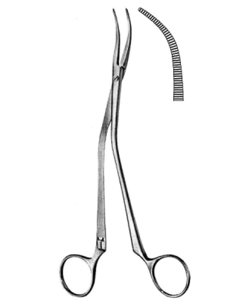Wilson Tonsil A/Fcps cvd and angled shaft 19cm