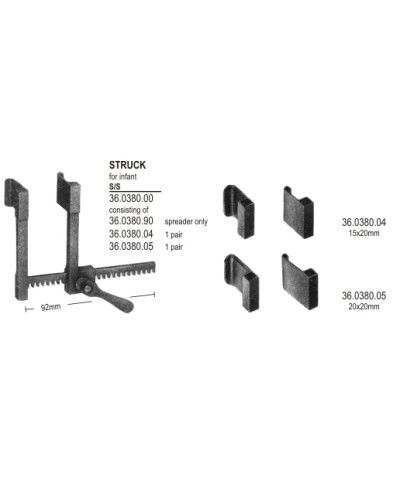 Struck Rib Spreader infant compl. 70x64x92mm
