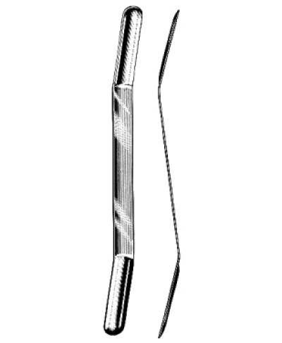 Olivecrona brain spatula convex 7x9mm, 18cm