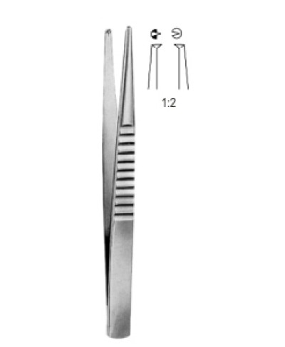 Treves Tissue Fcps (English pat.) 1x2T, 18cm
