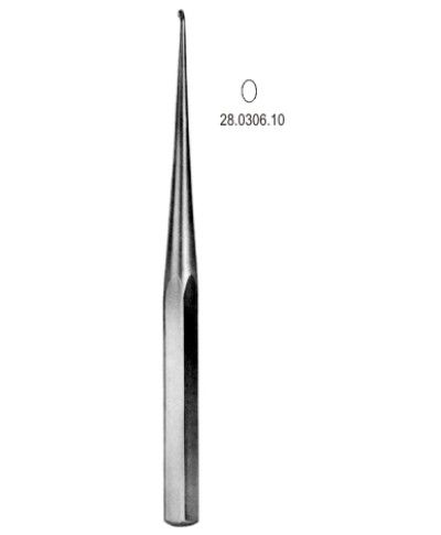 Bruns Bone Curette s/handle 23cm, Fig.00