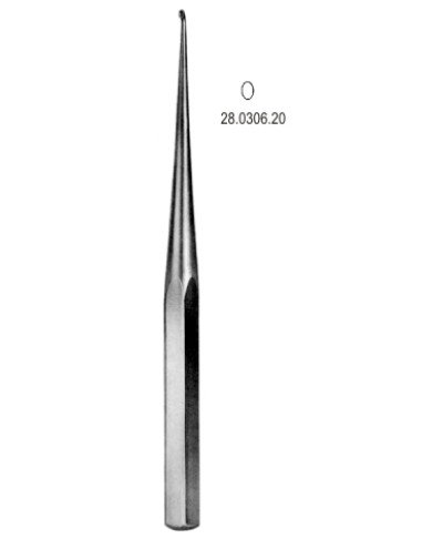 Bruns Bone Curette s/handle 23cm, Fig.000