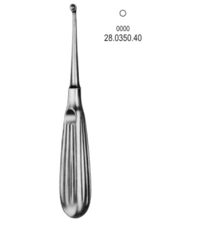 Bruns Bone Curette 17cm, Fig.0000