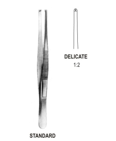Tissue Fcps Narrow 1x2T, 20cm