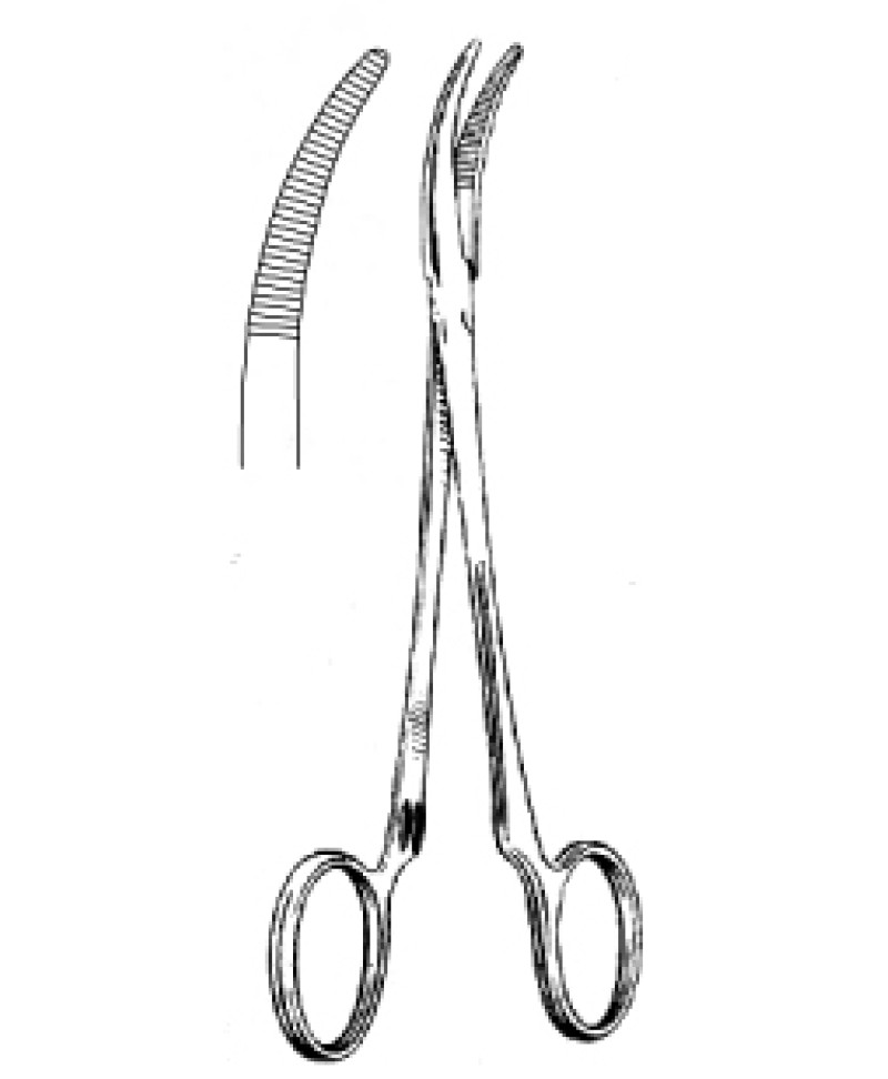 Kelly Hemostatic Fcps cvd S/J 12.5cm