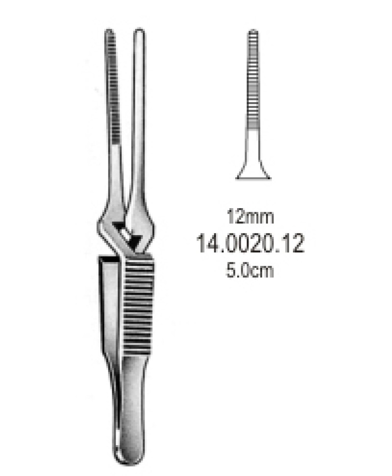 Diethrich Bulldog Clamp str jaw serr 12mm 5cm