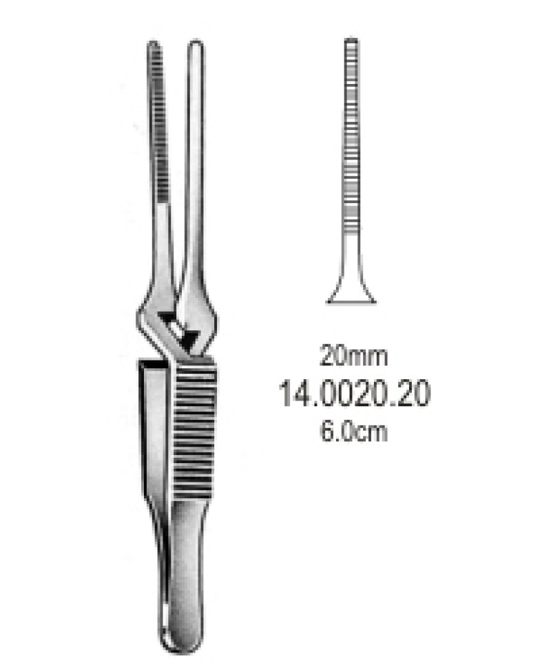Diethrich Bulldog Clamp str jaw serr 20mm 6cm
