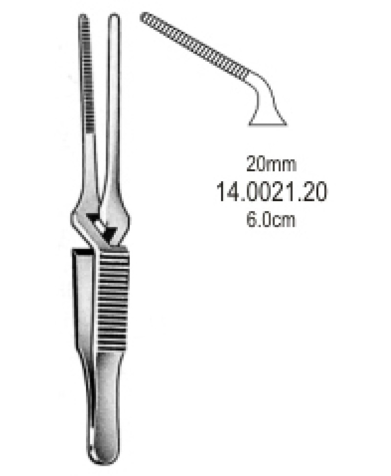 Diethrich Bulldog Clamp angled jaw 20mm,6.0cm