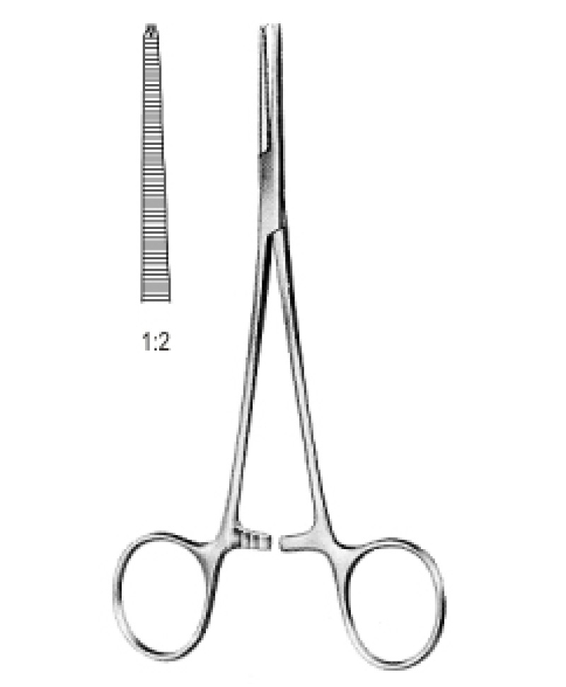 Leriche Hemostatic Fcps str 1x2T 15cm