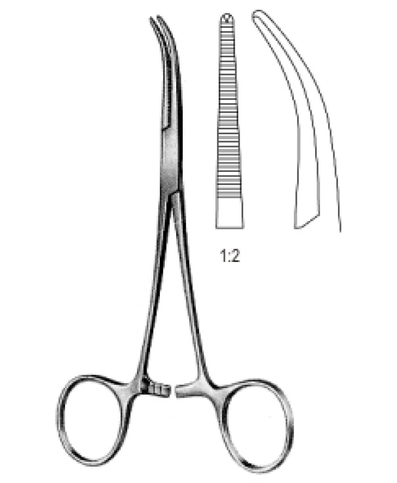 Dandy Hemostatic Fcps 1x2T 14cm